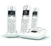 Gigaset Téléphones fixes AS690A Trio - 3 combinés - Avec répondeur - Blanc