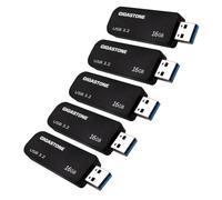 GIGASTONE 16Go Clé USB (Lot de 5) Z30 USB 3.2 Gen 1, 100Mo/s Ultra Rapide, Boucle Porte-clés, Design Coulissant, Stockage et Sauvegarde pour PC/Mac/TV/Voiture, USB 2.0/3.0/3.1 Compatible