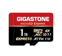 Gigastone 1TB microSD Express, Carte mémoire MicroSDXC SD 7.1 Jusqu’à 800/650 Mo/s, Compatible Nintendo Switch 2, Caméra Pro, A1 V30 U3, avec Adaptateur et Lecteur Type-C