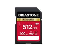GIGASTONE 512Go Carte SD Camera Plus, Carte mémoire SDXC V30 Haute Vitesse vidéo UHD Compatible avec Appareil Photo numérique Canon, Nikon, Sony, Pentax, Kodak, Panasonic, avec 1 Mini étui