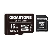 GIGASTONE Carte Mémoire 16 Go Compatible avec Gopro Drone Samsung Sony Canon, Vitesse de Lecture allant jusqu'à 85 Mo/s. Idéal pour Full HD Vidéo U1 C10 Carte Micro SDHC UHS-I avec Adaptateur SD.