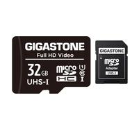 Gigastone Carte Mémoire 32 Go Vitesse de Lecture allant jusqu'à 90 Mo/s. idéal pour Nintendo Switch Full HD Vidéo Drone Caméra de sécurité, Classe 10 U1 C10 Carte Micro SDHC UHS-I avec Adaptateur SD.