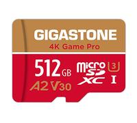 Gigastone Carte Mémoire 512 Go 4K Game Pro Série Idéal pour Nintendo Switch, Haute Vitesse allant jusqu'à 100 Mo/s. pour 4K UHD Vidéos Console de Jeu, A2 U3 V30 Carte Micro SDXC avec Adaptateur SD.