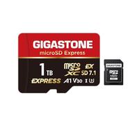 GIGASTONE Carte mémoire microSD Express 1 To - Vitesse jusqu'à R/W 800/650 Mo/s - Compatible avec Nintendo-Switch 2, appareil photo professionnel, A1 V30 U3, avec adaptateur SD