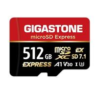 GIGASTONE Carte mémoire microSD Express 512 Go (SD 7.1), Jusqu’à 880/650 Mo/s. Compatible avec Nintendo Switch 2 et appareils Photo Professionnels. Normes A1, V30, U3. Adaptateur SD et Lecteur USB-C.