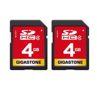 GIGASTONE Carte Mémoire SDHC 4 Go Lot de 2 Cartes, Prime Série, Haute Vitesse, Compatible avec Photos, vidéos, Musique, des fichiers vocaux, Caméscope, Caméra, PC, Classe 4, avec 2 Mini étuis