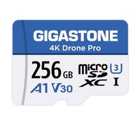 GIGASTONE Carte Micro SD 256 Go, 4K Drone Pro, MicroSDXC pour Wyze Cam, Caméra de Sécurité, Drone DJI ou Caméra d’Action, Enregistrement Vidéo 4K, UHS-I U3 A1 V30, 100 Mo/s, avec Adaptateur