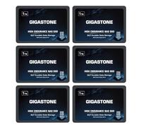 Gigastone Certifié NAS 1To NAS SSD Disque (Lot de 6) 24 h/24, 7 j/7 Durable TLC Endurance élevée Raid Synchro sécurisée des données Cache de Stockage en réseau 2,5 Pouces SATA Disque Dur ssd Interne