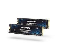 Gigastone Certifié NAS : lot de 2 SSD M.2 High Endurance de 1 To pour le cache de données et le démarrage rapide, NVMe PCIe Gen3 jusqu'à 2200 Mo/s, Flash TLC avec cache SLC, fiable 24h/24 et 7j/7