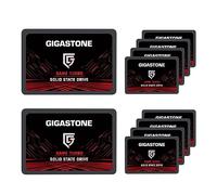 Gigastone SATA SSD internes 128Go (Lot de 10) 2.5" SATA III Interface 3D NAND Disque Dur SSD Disque de Jeu Compatible avec Ordinateurs Portables et Ordinateurs de Bureau 2.5 Pouces 520Mo/s SLC Cache