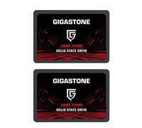 Gigastone SATA SSD internes 128Go (Lot de 2) 2.5" SATA III Interface 3D NAND Disque Dur SSD Disque de Jeu Compatible avec Ordinateurs Portables et Ordinateurs de Bureau 2.5 Pouces 520Mo/s SLC Cache