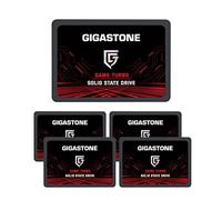 Gigastone SATA SSD internes 128Go (Lot de 5) 2.5" SATA III Interface 3D NAND Disque Dur SSD Disque de Jeu Compatible avec Ordinateurs Portables et Ordinateurs de Bureau 2.5 Pouces 520Mo/s SLC Cache