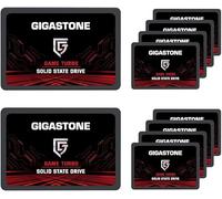 Gigastone SATA SSD internes 256Go (Lot de 10) 2.5" SATA III Interface 3D NAND Disque Dur SSD Disque de Jeu Compatible avec Ordinateurs Portables et Ordinateurs de Bureau 2.5 Pouces 520Mo/s SLC Cache