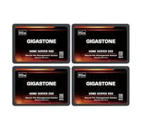 GIGASTONE Serveur SSD 512Go (Lot de 4) NAS SSD Cache 24h/24, 7j/7 TLC Haute Endurance Business Secure Personal Cloud Créatif Professionnel Réseau Attaché Stockage Raid 2,5" SATA Disque Dur Interne SSD