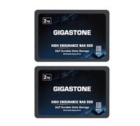 Gigastone SSD 2To NAS SSD Disque (Lot de 2) 24 h/24, 7 j/7 Durable TLC Endurance élevée Raid Synchro sécurisée des données Cache de Stockage en réseau 2,5 Pouces SATA Disque Dur ssd Interne