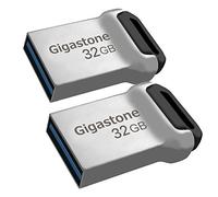 Gigastone Z90 Clé USB 3.1 32 Go, Lot de 2 USB avec Haute Vitesse et Performance Fiable pour PC Ordinateur Mac, Compatible avec l'interface USB 2.0/3.0, Fit en Métal étanche, Mini Imperméable Robuste