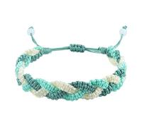 GIGB PBDK Bracelet coloré tressé bohème fait à la main avec épissure macaron couleur réglable empilable bracelet tendance porte-bonheur anniversaire amitié couple bijoux cadeau, Large, Acier allié