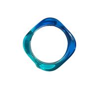 GIGB PBDK Bracelet épais en acrylique coloré transparent, large bracelet rond carré épais, bracelet simple en résine dégradé bleu fluo pour femme, Large, Résine, Résine