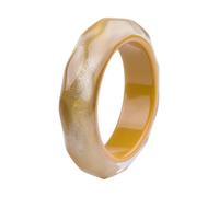 GIGB PBDK Bracelet jonc large en acrylique coloré irrégulier, épais, lourd et exagéré géométrique en résine transparente, bijoux ronds de couleur bonbon, Large, Acier allié, Pas de gemme