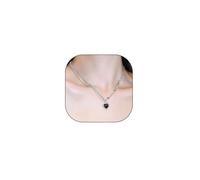 GIGB PBDK Collier plastron avec pendentif en forme de cœur en cristal pour femme, chaîne punk réglable en strass, étoile d'amour, collier ras du cou exquis en forme de cœur en zircon Y2k, Métal