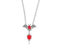 GIGB PBDK Collier ras du cou gothique avec pendentif chauve-souris vampire pour homme et femme vintage Halloween chauve-souris croix sang cristal style punk foncé vêtements de fête accessoires de