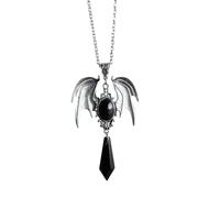 GIGB PBDK Collier ras du cou gothique avec pendentif chauve-souris vampire pour homme et femme vintage Halloween chauve-souris croix sang cristal style punk foncé vêtements de fête accessoires de