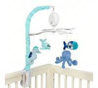 Giggle Babble Mobile pour bébé océan avec musique - Mobile nautique apaisant avec animaux marins, berceuses apaisantes pour un sommeil paisible, décoration de chambre d'enfant pour garçons ou filles