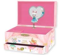 Giggle & Honey Boîte à Bijoux Musicale Ballerine pour Filles - Boîte à Musique Ballerine pour Enfants avec Miroir, CadeauBallerine pour Filles, Boîte à Bijoux, 18,2 x 13,3 x 9,9 cm - 3-10 ans
