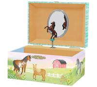 Giggle & Honey Boîte à Bijoux Musicale Cheval pour Filles - Boîte à Musique Cheval pour Enfants avec Miroir, Cadeaux d'Anniversaire Cheval pour Petites Filles, 15,2 x 11,8 x 8,9 cm - 3-10 ans