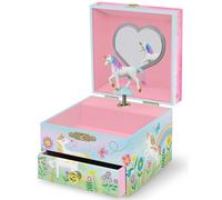 Giggle & Honey Boîte à Bijoux Musicale Licorne pour Filles - Boîte à Musique Licorne pour Enfants avec Miroir, Cadeaux Licorne pour Petites Filles, Cadeau d'Anniversaire pour Enfants 3-10 ans