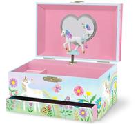 Giggle & Honey Boîte à Bijoux Musicale Licorne pour Filles - Boîte à Musique Licorne pour Enfants avec Miroir, Cadeaux Licorne pour Petites Filles, Boîte à Bijoux 3-10 ans