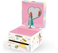 Giggle & Honey® Boîte à Bijoux Musicale Princesse pour Filles - Boîte à Musique Princesse pour Enfants avec Miroir, Cadeaux d'Anniversaire Princesse pour Petites Filles - 3-10 ans