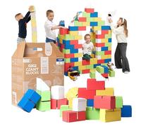 GIGI Bloks Taille XXL 200 Briques Geantes en Carton Colorés Empilables & Emboîtables | Gros Bloc de Construction Enfant Robustes, Faciles à Assembler | Jeux de Construction Enfant Créatifs & Éducatifs