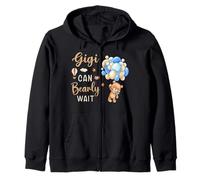 Gigi Can Bearly Wait Bear Genre Neutral Boy Baby Shower Sweat à Capuche
