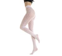 Gigi Collants avec motif léopard super tendance, Blanc., L-XL