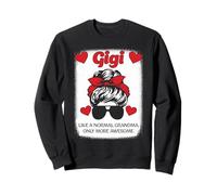 Gigi Like a Nornal Grandma Only More Awesome Leopard Nœud Sweatshirt