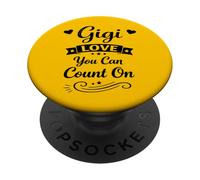 Gigi Love You Can Count on - Famille fière des Petits-Enfants et Grand-mère PopSockets PopGrip Adhésif