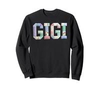 Gigi Patchwork Style Floral Matelassé Sweatshirt