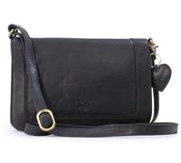 Gigi - Petit Sac Bandoulière Femme Cuir - Sac à Main Avec Rabat - Sac Porté Croisé Avec Bandoulière Réglable - 8948AG - Noir