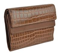 Gigi Portefeuille en cuir gaufré pour femme Marron moyen, marron, M