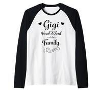 Gigi Retro Heart & Soul of The Family - Proud Loving Grandma Manche Raglan