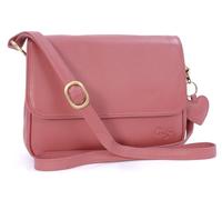 Gigi - Sac Bandoulière Femme Cuir - Sac à Main à Rabat - Sac Porté Croisé Moyen - Bandoulière Réglable - 1008 - Rose