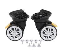 Gigicial 1 Pair Universal Wheel Luggage Suitcase Wheels with Brakes Double Row Wheels for Luggage Wheel Spare Part