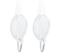 Gigicial 2Pcs Bouteilles Porte-clés Transparentes en Plastique de Voyage, Récipients de Bouteilles de Désinfectant pour les Mains de 50 ML, Récipient Rechargeable Pressable, pour (Herzform aufsprühen)