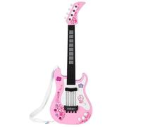 GIGICIAL Guitare basse jouet enfant rose - 4 modes, 8 chansons, lumières clignotantes, son surround