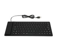 Gigicial Keyboard Foldable Silicone Keyboard 85 Keys USB Wired Silent Design Wired Keyboard for Laptop Notebook