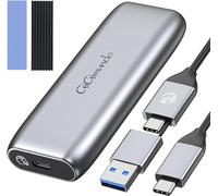 GiGimundo Boîtier SSD M.2 NVMe Aluminium USB C, 10 Gbit/s avec UASP, Prise en Charge jusqu'à 4 To M-Key/M+B Key (2230/2242/2260/2280), Sans Outil (HBM2-10G)