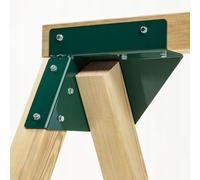 GigiToys Connecteur de balançoire vert universel 70-100 mm | Angle de balançoire pour poutre carrée | Support pour aire de jeux | Connecteur de poteau pour balançoire de jardin | Revêtement par