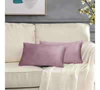 GIGIZAZA Housse de Coussin 30x50cm Canapé en Velours Décoration Chambre Taie d'oreiller Sofa Salon 2 pièces Blush Rose