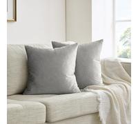GIGIZAZA Housse de Coussin 40x40 cm Canapé en Velours Décoration Chambre Taie d'oreiller Sofa Salon 2 pièces Gris